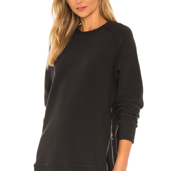Varley Manning Ribbed Black Sweatshirt Size Small - Picture 1 of 10